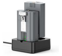 melasta 3,65V 6040mAh Batteria per Ring Video Doorbell 2/3/4/3 Plus, Stick Up Cam Solar (2nd & 3rd Gen), Con Base di Ricarica a Doppio Canale e Cavi USB-A/C