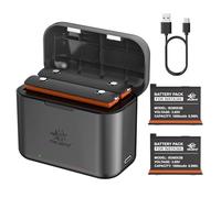 melasta Batteria ricaricabile al litio per Insta360 X3, 2 batterie di ricambio da 1800 mAh con caricatore a 2 canali, compatibile con fotocamera Insta360 X3