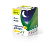 Melatonina Act + Forte 5 Complex, Integratore Alimentare Potenziato dal + 5 Complex a Base di Melatonina e e Valeriana 45mg, 1 Confezione da 60 Compresse
