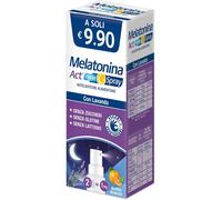 Melatonina Act Forte Spray, Integratore Alimentare a Base di Melatonina Favorisce il Rilassamento ed il Sonno, Aroma Arancia, Adatto a Vegani e Vegetariani - 1 Confezione da 15 ml