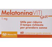 Melatonina Integratore Per Il Sonno, 1 Mg Di Melatonina, 60 Cps Gusto Arancia
