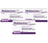 Melatonina Viti Retard 3x60Cpr, Integratore per il Sonno Con Melatonina E Vit B6