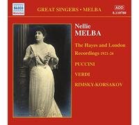 Dame Nellie Melba The Hayes and London Recordings 1921 - 26 (CD) Album
