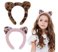 Melbelia 2 cerchietti per capelli con orecchie di animali, con orecchie di gatto, accessori per capelli per eventi a tema e decorazioni per feste