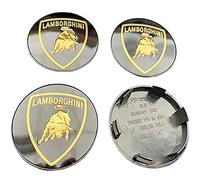 MELBIZ 4 Pezzi Coprimozzi Auto per Lamborghini Urus Aventador Gallardo Huracan, 60mm coprimozzo Centrale Ruota, Antipolvere Coprimozzi con Badge Emblem, L'Originale Sostituire, Decorare Accessori