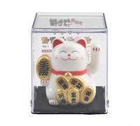 Melbolda Solar Lucky Cat 5,1 cm Ondulando Fortune Ornamento Plastica