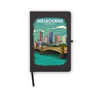 Melbourne Australia Travel Destination Notebook, pagine bianche, copertina in similpelle, agenda, diario, quaderno di lavoro