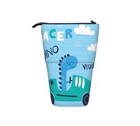 Melbrakin Astuccio per matite Blu Simpatico dinosauro Dino Penna Telescopica Supporto per cancelleria Supporto per custodia Materiale scolastico per studente Artista Ufficio Infermiere