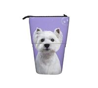 Melbrakin Astuccio per matite Bubble Dog Puppy Purple Pen Telescopic Holder Cancelleria Storage Stand Pouch Materiale scolastico per Student Artist Office Nurse