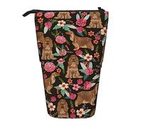 Melbrakin Astuccio per matite Cocker Spaniel, astuccio portamatite, astuccio telescopico portamatite portapenne