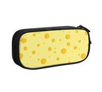 Melbrakin Astuccio per matite con motivo formaggio giallo Astuccio di grande capacità Portapenne Astucci per matite Scatola per organizer con cerniera Borsa per trucco cosmetico