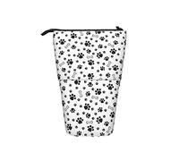 Melbrakin Astuccio per matite Cute Dog Footprint Bone Pen Telescopic Holder Stationery Storage Stand Pouch Materiale scolastico per Student Artist Office Nurse