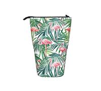 Melbrakin Astuccio per matite Foglia tropicale Flamingo Penna Telescopica Supporto per cancelleria Supporto per custodia Materiale scolastico per studente Artista Infermiera d'ufficio