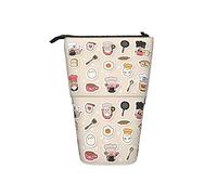 Melbrakin Astuccio per matite Gnomi da cucina divertenti Penna da chef Supporto telescopico Supporto per cancelleria Custodia Materiale scolastico per studente Artista Infermiera d'ufficio