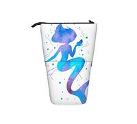 Melbrakin Astuccio per matite Mermaid Silhouette Sea Theme Pen Telescopic Holder Stationery Storage Stand Pouch Materiale scolastico per Student Artist Office Nurse