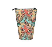 Melbrakin Astuccio per matite Paisley Flower Modern Art Floral Pen Telescopic Holder Stationery Storage Stand Pouch School Supplies for Student Artist Office Nurse