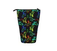 Melbrakin Astuccio per matite T-Rax Dinosauro Dino Nero Verde Penna Telescopica Supporto per cancelleria Custodia per materiale scolastico per Studente Artista Ufficio Infermiera