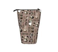 Melbrakin Astuccio per matite Tazza da caffè vintage Penna per poster Supporto telescopico Supporto per cancelleria Custodia Materiale scolastico per studente Artista Infermiera d'ufficio