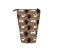 Melbrakin Astuccio per matite Tazza di caffè Chicchi Penna vintage Supporto telescopico Supporto per cancelleria Custodia Materiale scolastico per studente Artista Infermiera d'ufficio