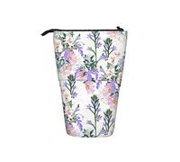 Melbrakin Astuccio per matite Vintage Spring Flower Botanical Pen Telescopic Holder Stationery Storage Stand Pouch Materiale scolastico per Student Artist Office Nurse