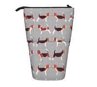 Melbrakin Beagle Patterns Astuccio telescopico Portapenne Telescopico Astuccio Borsa Cancelleria, per ufficio scolastico, Natale2, Taglia unica, Organizer per borse