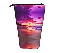 Melbrakin Beautiful Beach Sunset Astuccio telescopico Portapenne Telescopico Astuccio Borsa Cancelleria, per ufficio scolastico, Natale2, Taglia unica, Organizer per borse