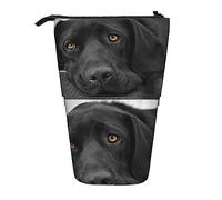 Melbrakin Black Lab Labrador Dog Puppy Astuccio per matite per cani carino, astuccio per matite, astuccio telescopico per astuccio portapenne