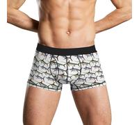 Melbrakin Boxer da Uomo accoglienti con Motivo Pesce Spada, Elastico in Vita, Intimo da Uomo, Costume da Bagno ad Asciugatura Rapida