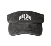 Melbrakin Cappelli Sportivi con Visiera Parasole Dio è Buono per Sempre Cappellini da Baseball con Parte Superiore Vuota per Uomo e Donna