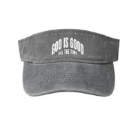 Melbrakin Cappelli Sportivi con Visiera Parasole Dio è Buono per Sempre Cappellini da Baseball con Parte Superiore Vuota per Uomo e Donna