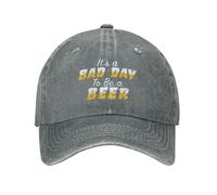 Melbrakin Cappello da Baseball Vintage Bad Day to Be A Beer, Lavato e Rovinato, per Uomo e Donna, Regolabile in Cotone.