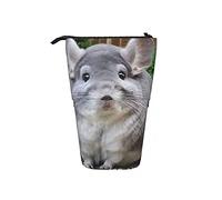 Melbrakin Chinchilla Camerons Astuccio per cancelleria verticale Astuccio per matite retrattile Astuccio per matite portatile Borsa cosmetica Ragazza Lady Adulto