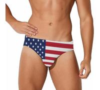Melbrakin Costume da Bagno Bikini Perizoma a Triangolo con Costume da Bagno American Flag-1 da Uomo
