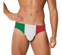 Melbrakin Costume da Bagno da Uomo con Bandiera Italiana, Slip da Bagno, Costume da Bagno Bikini Perizoma a Triangolo