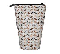 Melbrakin Doxie Coastal Dogs at The Coast Summer Sand Astuccio, Astuccio per matite, Astuccio telescopico Astuccio per matite Portapenne