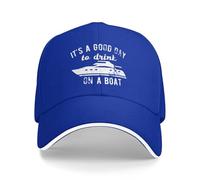 Melbrakin È Una buona Giornata per Bere in Barca. Cappellino da Baseball a Basso Profilo per Uomo e Donna, Ideale per Sport all'Aria Aperta, Stile Trucker e papà.