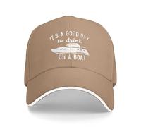 Melbrakin È Una buona Giornata per Bere in Barca. Cappellino da Baseball a Basso Profilo per Uomo e Donna, Ideale per Sport all'Aria Aperta, Stile Trucker e papà.