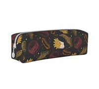 Melbrakin Fast Food Hamburger Patatine fritte Modello Astuccio Portapenne Astuccio in pelle Scatola Organizzatore Cerniera Borsa per trucco cosmetico