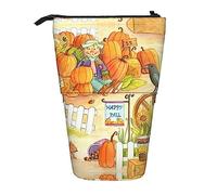 Melbrakin Girasoli Autunnali Zucche Astuccio Telescopico Portapenne Telescopico Astuccio Borsa Cancelleria, per Ufficio Scolastico, Natale2, Taglia Unica, Organizzatore di Borse