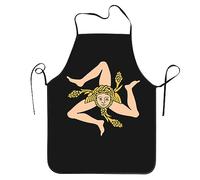 Melbrakin Grembiuli con bandiera della Sicilia per uomo, donna, per cucina, cottura, barbecue, grembiule da chef
