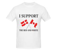 Melbrakin Maglietta Supporto la tribuna Rossa e Bianca con Canada Groenlandia