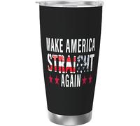Melbrakin Make America Straight Again Bicchiere da caffè in acciaio inossidabile con isolamento sotto vuoto da 20 once Tazza da acqua da viaggio