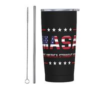 Melbrakin Masa Make America Straight Again Bicchiere con coperchio e cannuccia Bicchiere da 20 once in acciaio inossidabile con isolamento sottovuoto Tazze da caffè riutilizzabili Tazza da viaggio