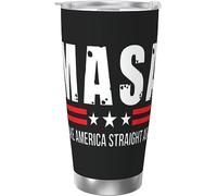 Melbrakin Masa Make America Straight Again Bicchiere da caffè in acciaio inossidabile con isolamento sotto vuoto da 20 once Tazza da acqua da viaggio