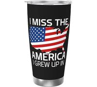 Melbrakin Mi manca l'America che sono cresciuto in acciaio inossidabile Bicchiere isolato sotto vuoto Tazze da caffè da 20 once Tazza da viaggio Tazza da acqua