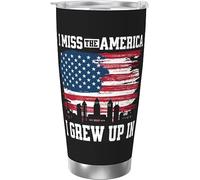 Melbrakin Mi manca l'America che sono cresciuto in acciaio inossidabile Bicchiere isolato sotto vuoto Tazze da caffè da 20 once Tazza da viaggio Tazza da acqua