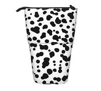 Melbrakin Modello senza cuciture cane dalmata o astuccio per matite in pelle di mucca, astuccio portamatite, astuccio telescopico portamatite portapenne