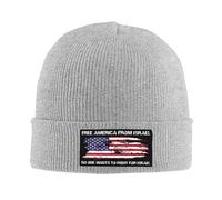 Melbrakin Nessuno Vuole Combattere per Israele Cappello Libera l'America da Israele Cappello Cappelli Invernali Berretto per Uomo e Donna