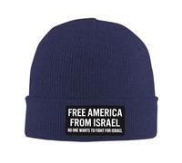 Melbrakin Nessuno Vuole Combattere per Israele Cappello Libera l'America da Israele Cappello Cappelli Invernali Berretto per Uomo e Donna