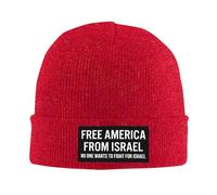 Melbrakin Nessuno Vuole Combattere per Israele Cappello Libera l'America da Israele Cappello Cappelli Invernali Berretto per Uomo e Donna